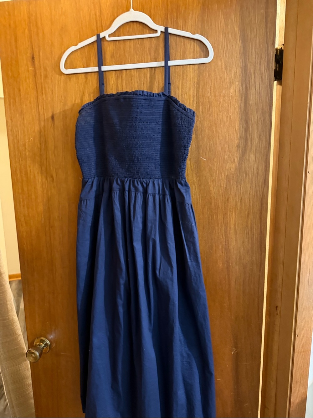 Old Navy Navy Blue Smocked Midi Dress